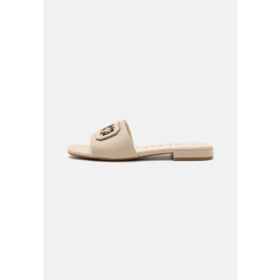 Image of Guess Tarisha Mules, Women&#039;s, Size: 4, Cream/gold Leather/synthetics