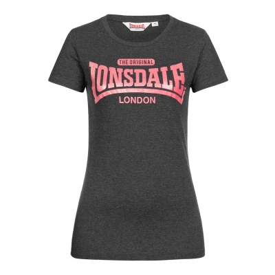 Image of Lonsdale Print Tshirt, Men&#039;s, Size: Medium, Marl black
