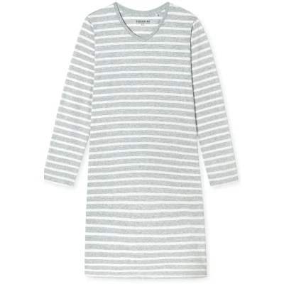 Image of Schiesser Langarm 95CM Casual Essentials Nightie, Women&#039;s, Size: 10, Silbergraumel