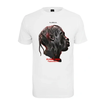 Image of Upscale by Mister Tee Flying HIGH Oversize Overs Print Tshirt, Men&#039;s, Size: Large, White