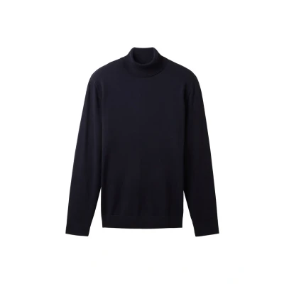 Image of TOM TAILOR Herren Basic Pullover 202212 Strickpullover V Ausschnitt, 18964 Vintage Indigo Blue Melange, XL