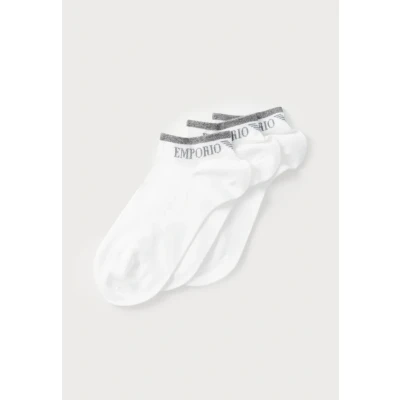 Image of Emporio Armani Women&#039;s Socks, WHITE/WHITE/WHITE, One Size