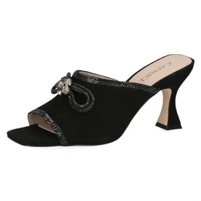 Image of Caprice Heeled mules, Women&#039;s, Size: 3.5, Black suede Leather