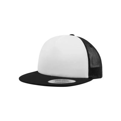 Image of Flexfit FOAM Trucker Cap, Size: One Size, Blk/wht/blk