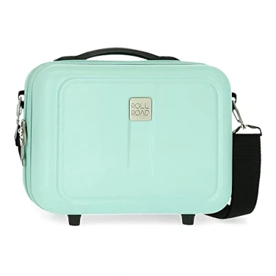 Image of Roll Road Cambodia Adaptable Toiletry Bag with Shoulder Beige 29 x 21 15 cm Rigid ABS 9.14L, Turquoise, Beauty case