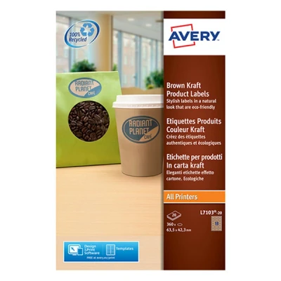 Image of Avery J8102 10 Self Adhesive Oval Glossy Labels, 18 Labels Per A4 Sheet Pack of