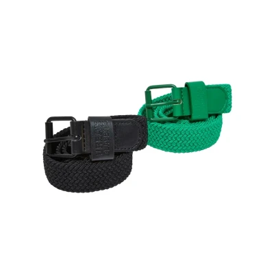 Image of Urban Classics 2 PACK Unisex Braided belt, Size: S/M, Black bodegagreen