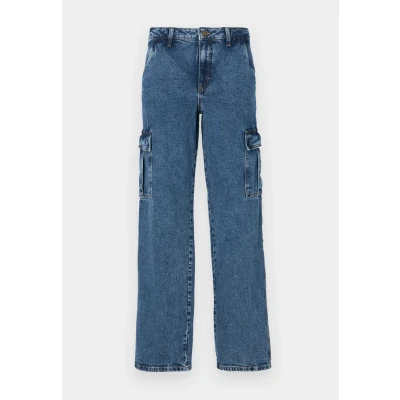 Image of Guess Jeans Cargo Relaxed fit jeans, Women&#039;s, Size: 26x34, Medium wash