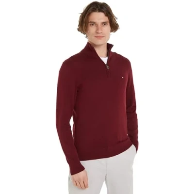 Image of Tommy Hilfiger Essential Jumper, Men&#039;s, Size: XXL, Deep rouge