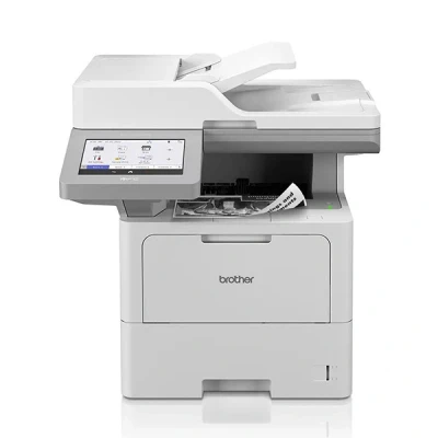 Image of BROTHER MFC L6910DN 4 in 1 Multifunction Printer Black and White (A4, 50 Pages/min, 1200 x DPI, LAN, Duplex ADF, 520 Sheet Paper Tray) White/Grey