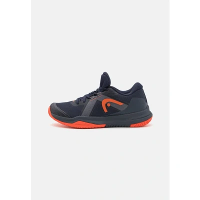 Image of Head Sprint PRO 4.0 Junior Unisex Multicourt tennis shoes for kids, Size: 3.5, Dark blue/red Textile/synthetics