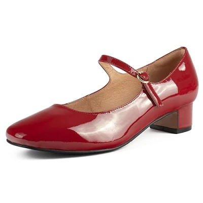 Image of L37 FALL IN LOVE Classic heels, Women&#039;s, Size: 7, Red Leather