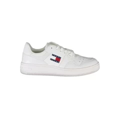 Image of Tommy Jeans Retro Basket Trainers, Women&#039;s, Size: 5, White Leather and textile