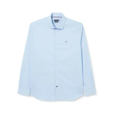 Image of Tommy Hilfiger CORE FLEX Poplin Formal shirt, Men&#039;s, Size: 16, Light blue