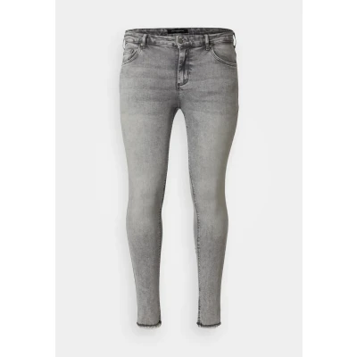 Image of ONLY Carmakoma Carwilly LIFE RAW Jeans Skinny Fit, Women&#039;s, Size: 16x32, Grey denim