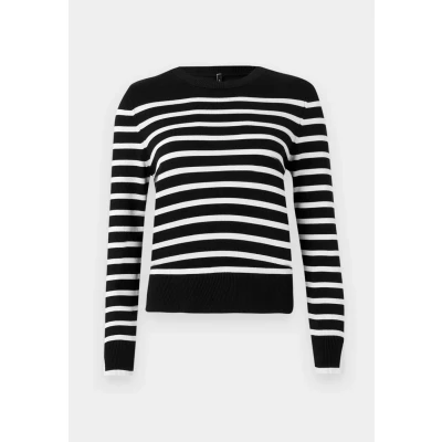 Image of ONLY Onkalana O NECK Jumper, Women&#039;s, Size: XS, Black/white