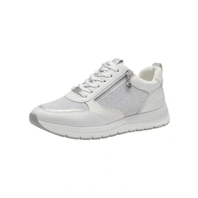 Image of Tamaris Trainers, Women&#039;s, Size: 7.5, White comb Imitation leather/ textile