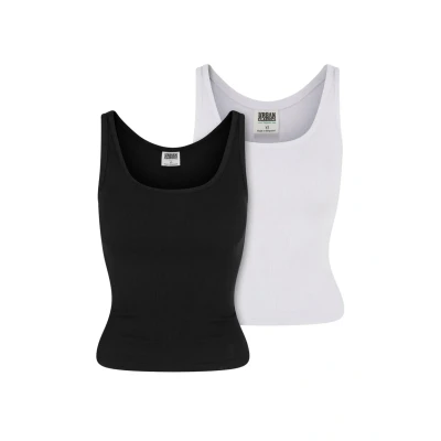 Image of Urban Classics 2PACK Top, Women&#039;s, Size: Large, Black white