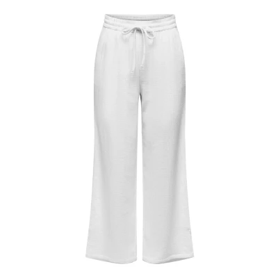 Image of JDY Jdytheis LIFE WIDE PANT Trousers, Women&#039;s, Size: Lx32, Cloud dancer