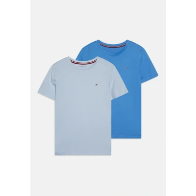Image of Tommy Hilfiger TEE Unisex 2 PACK Basic Tshirt for kids, Size: 67, Breezy blue/blue spell