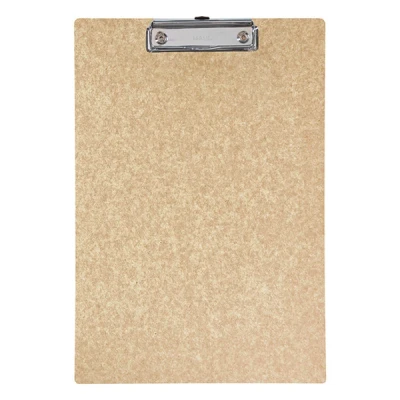 Image of Maul Balance Clipboard A4 Cardboard Writing Board in DIN Format for Hanging Modern Clip Storage of Paper Office, Kitchen and Workshop Brown
