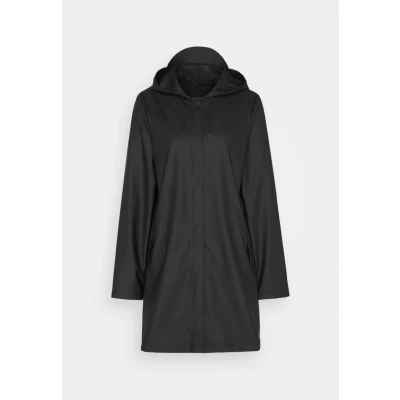 Image of Rains A LINE Jacket Waterproof jacket, Women&#039;s, Size: XS, Black