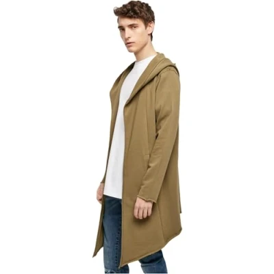 Image of Urban Classics LONG Hooded OPEN EDGE Cardigan Cardigan, Men&#039;s, Size: XL, Tiniolive