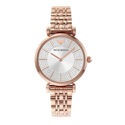 Image of Emporio Armani TWO HAND Watch Rose goldcoloured, Women&#039;s, Size: ONE, gold/coloured