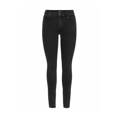 Image of PIECES Female Skinny Fit Jeans PCDANA MW, Dark Grey Denim, XS / 30L
