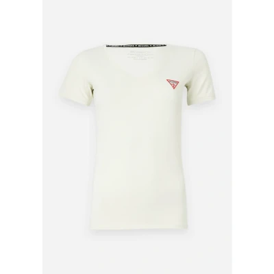 Image of Guess MINI Triangle TEE Basic Tshirt, Women&#039;s, Size: XS, Pastel lime
