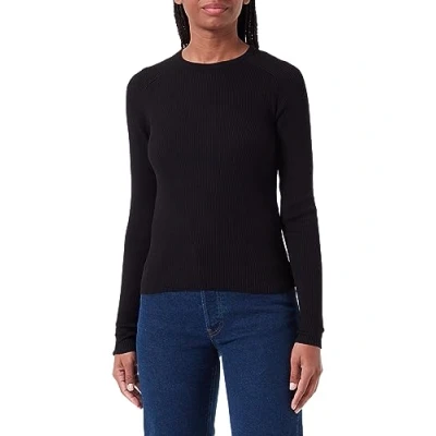 Image of JJXX Jxtaya CREW NECK Long sleeved top, Women&#039;s, Size: Medium, Black