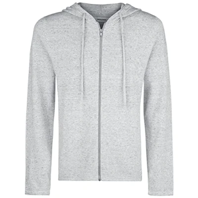 Image of Jack &amp; Jones Performance Zipup sweatshirt, Men&#039;s, Size: Small, Light grey melange