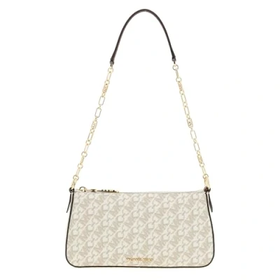 Image of Michael Kors Empire Chain Pouchette Handbag, Women&#039;s, Size: One Size, Vanilla/lugg