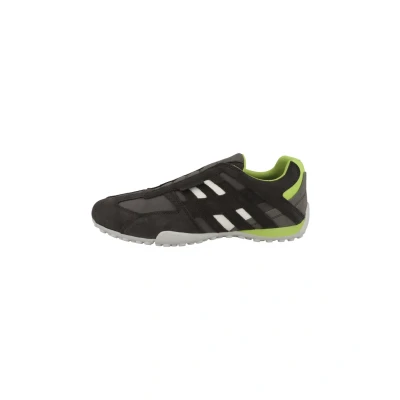Image of Geox Snake Slipons, Men&#039;s, Size: 6.5, Graphite lime green ubekces leather and imitation