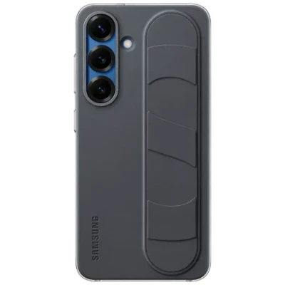 Image of Samsung Standing Grip Silicone Back Cover Black Galaxy S25