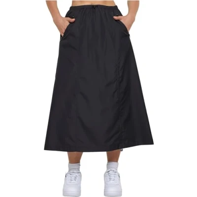 Image of Urban Classics Ripstop Parachute Aline skirt, Women&#039;s, Size: Medium, Black