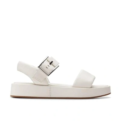Image of Clarks ALDA Strap Platform sandals Off white, Women&#039;s, Size: 8, white Leather