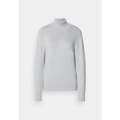 Image of Scotch &amp; Soda CORE ROLL NECK Relaxed Jumper, Women&#039;s, Size: Small, Light grey melange