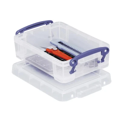 Image of Really Useful Boxes 0.75 Litre Rectangle Box Clear