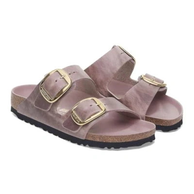 Image of Birkenstock Arizona BIG Buckle LEOI Narrow Slippers, Women&#039;s, Size: 5, Lavender Leather