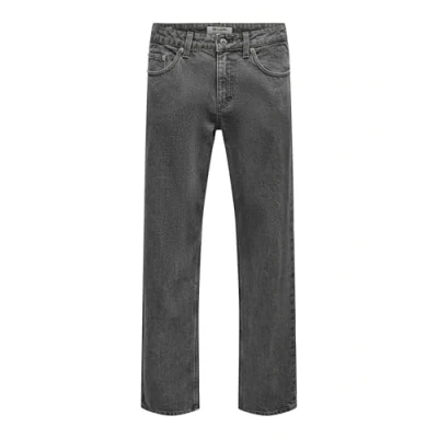 Image of Only &amp; Sons Onsedge Straight leg jeans, Men&#039;s, Size: 31x32, Light grey denim