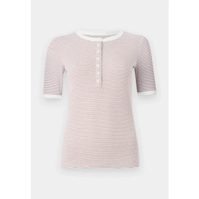 Image of Wrangler Women&#039;s Femme Knit Henley T Shirt, Cognac, XL