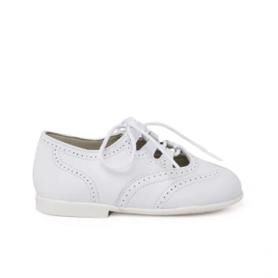 Image of Pisamonas Casual laceups for kids, Size: 7K, Blanco Leather