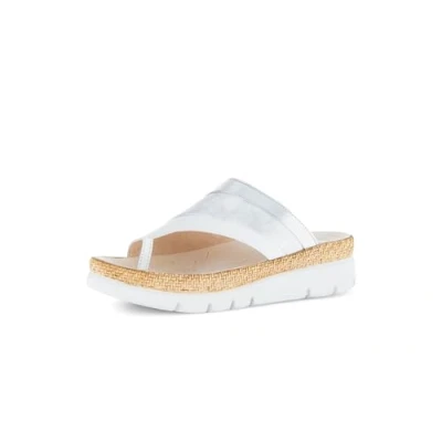 Image of Gabor Tbar sandals, Women&#039;s, Size: 95, Weiss/ice/silber shoes