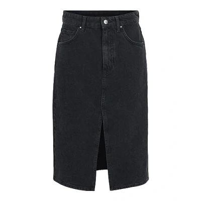 Image of Object Women&#039;s Objharlow Midi Denim Skirt Noos, Black, XS