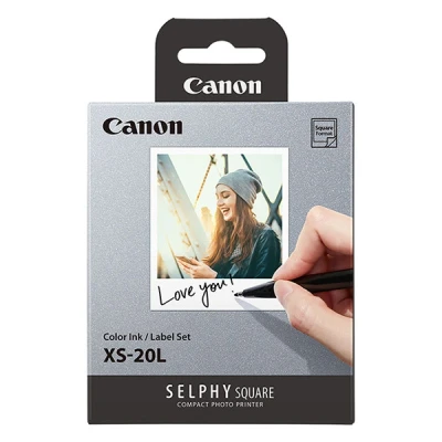 Image of Canon XS 20L Genuine Ink + Paper Set, for SELPHY SQUARE QX10 20 Prints