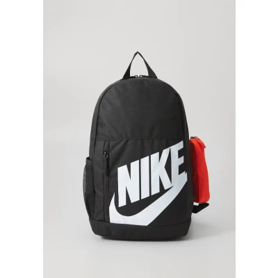 Image of Nike Sportswear Elmntl Unisex Backpack for kids, Size: One Size, Black/orange/(white)