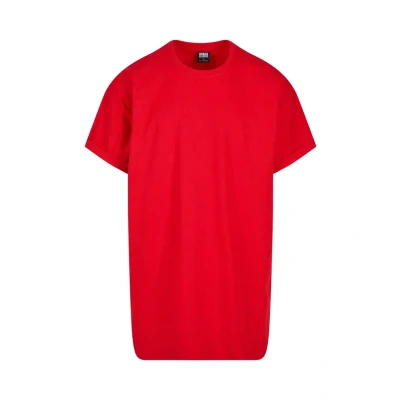 Image of Urban Classics Shaped Turnup Basic Tshirt, Men&#039;s, Size: 5XL, Cityred