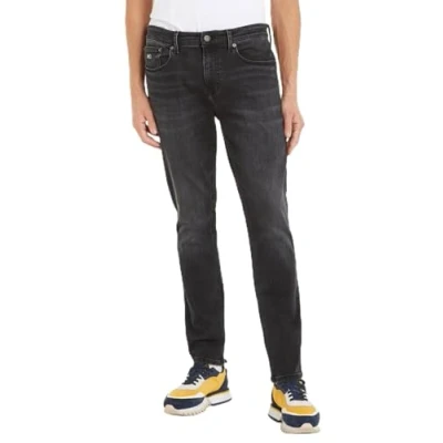 Image of Tommy Jeans Austin Slim fit jeans, Men&#039;s, Size: 34x30, Denim black