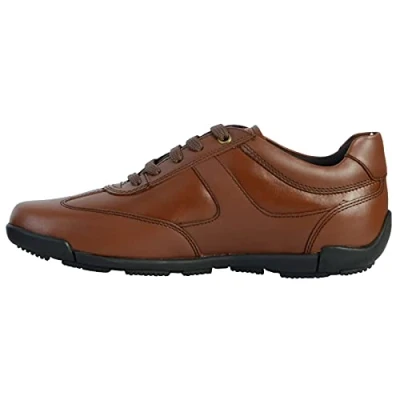 Image of Geox Trainers, Men&#039;s, Size: 8, Cognac Leather/synthetics